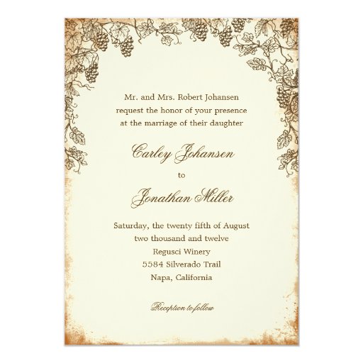 Rustic Brown Wedding Invitations 6