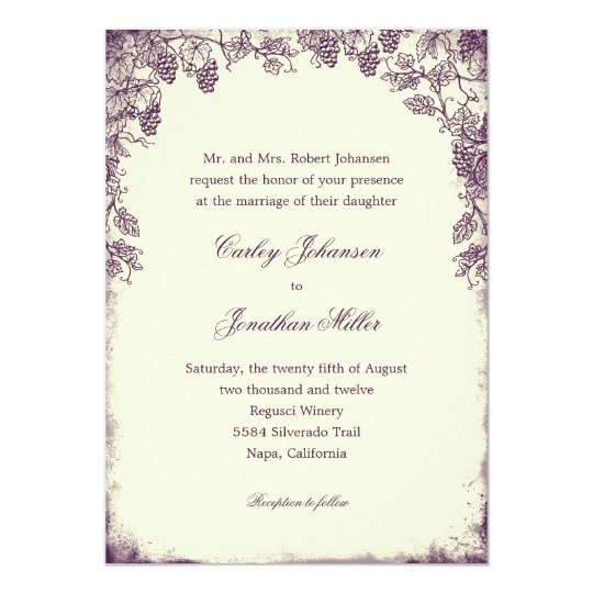 Rustic Vineyard Wedding Invitations 2