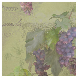 Rustic Vineyard Wine Grapes Home Decor Vintage Fabric