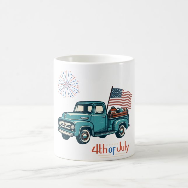 Rustic/vintage 4th of July  Coffee Mug (Center)