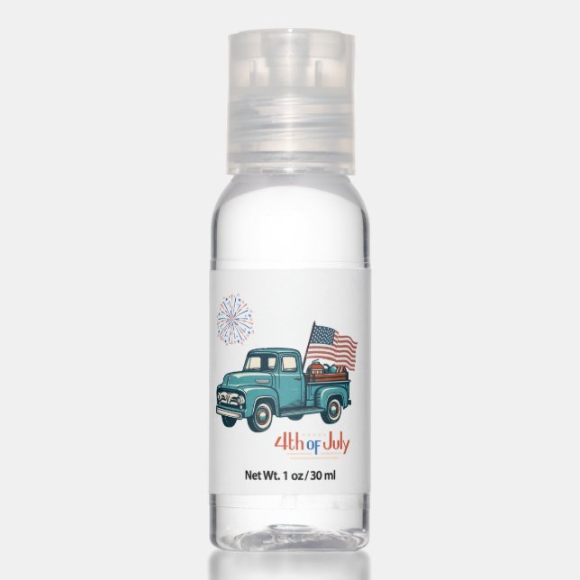 Rustic/vintage 4th of July  Hand Sanitizer (Front)