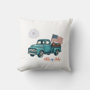 Rustic/vintage 4th of July Throw Pillow
