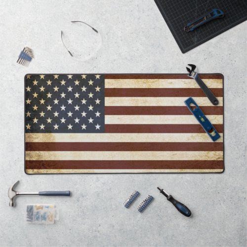  Rustic Vintage American Flag Desk Mat