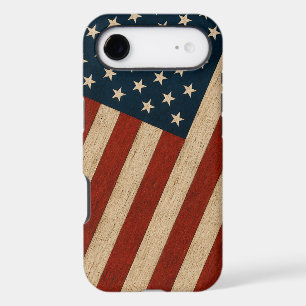 Rustic Vintage American Flag Wood Texture Patrioti iPhone 17 Air Case