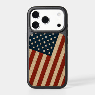 Rustic Vintage American Flag Wood Texture Patrioti iPhone 17 Pro Case