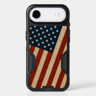 Rustic Vintage American Flag Wood Texture Patrioti iPhone 17 Air Case