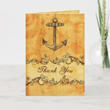 rustic, vintage ,anchor nautical thank you