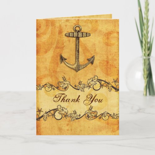 rustic vintage anchor nautical thank you