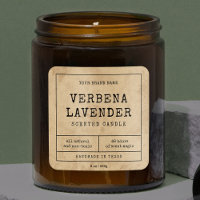 Rustic Vintage Apothecary Style Candle Jar Label