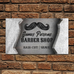 Rustic Vintage Barbershop Hair Stylist Barber Shop Business Card