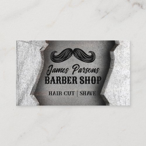 Rustic Vintage Barbershop Hair Stylist Barber Shop Business Card