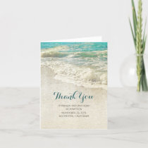 rustic vintage beach wedding thank you cards