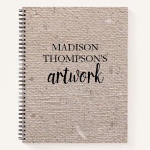 Rustic Vintage Beige Paper Artist Sketchbook Notebook