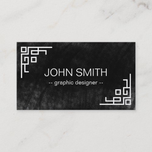 Rustic Vintage Black Chalkboard Graphic Business Card