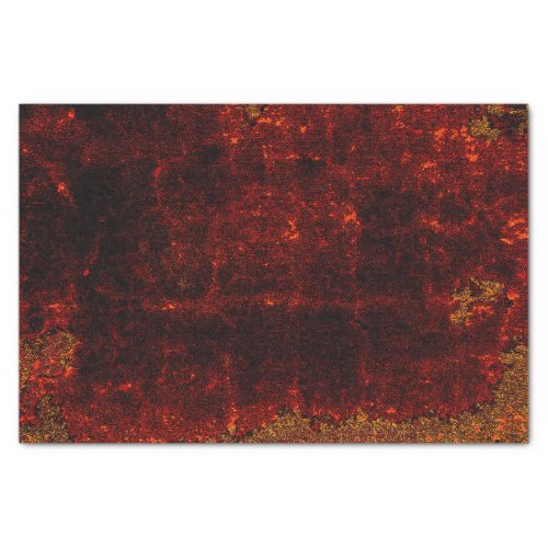 Rustic Vintage Bright Orange Brown Grunge Texture Tissue Paper