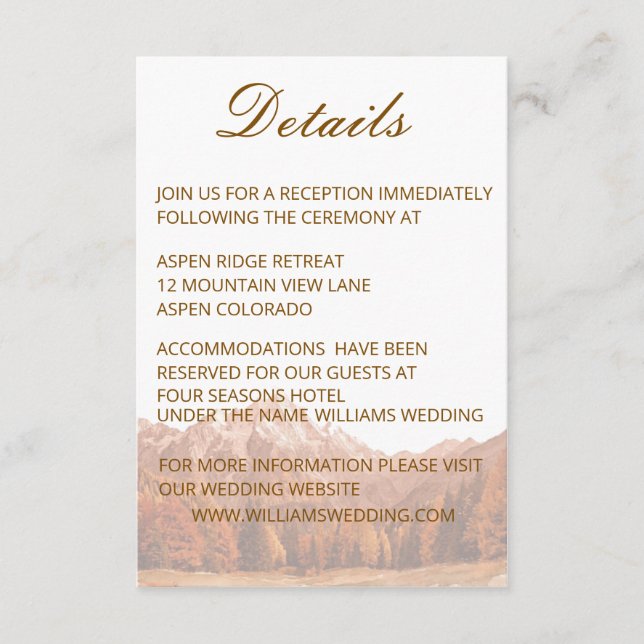RUSTIC VINTAGE BROWN  DETAILS WEEDING INVITE  (Front)