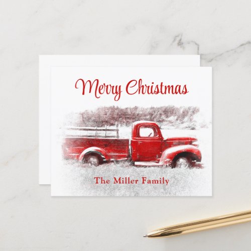  Rustic Vintage Budget Merry Christmas Red Truck