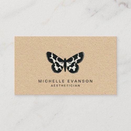 Rustic Vintage Butterfly Logo Business Card
