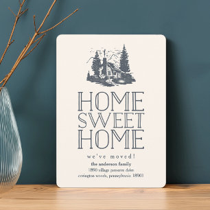 Rustic Vintage Cabin Moving Announcement