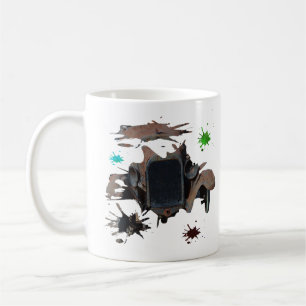 Rustic Vintage Car Grunge Art, Coffee Mug