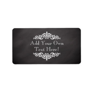 Rustic Vintage Chalkboard Custom Personalized Label