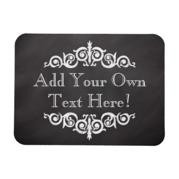 Rustic Vintage Chalkboard Custom Personalized Magnet by CustomInvites at Zazzle