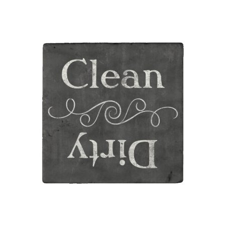 Rustic Vintage Clean/dirty Dishwasher Kitchen Stone Magnet