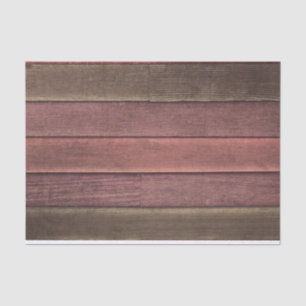 Rustic Vintage Country Brown Green Wood Texture Tissue Paper