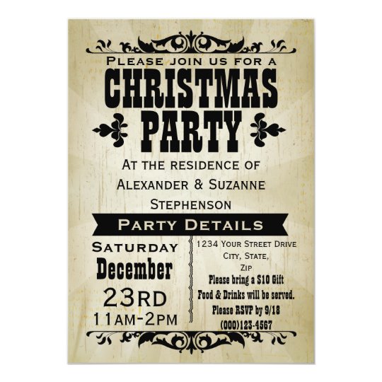 Country Christmas Party Invitations 4