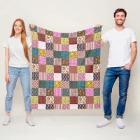 Patchwork best sale fleece blanket
