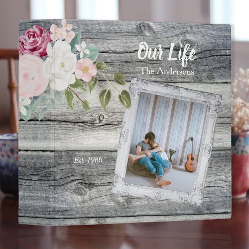 Rustic Vintage Country Photo Scrapbook Album 3 Ring Binder