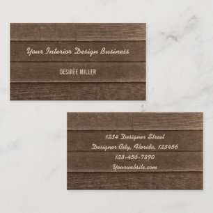 Rustic Vintage Country Sepia Wood Grain Texture Business Card