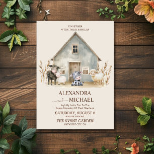 Rustic Vintage Cowboy Wedding Invitation