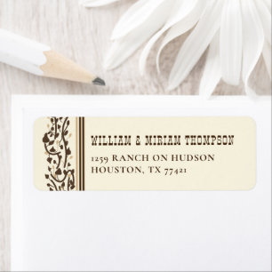 Rustic Vintage Cowboy Western Barn Elegant Address Label