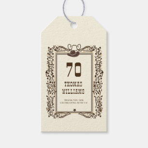 Rustic Vintage Cowboy Western Barn Elegant Party Gift Tags
