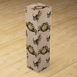 Rustic Vintage Crab Pattern on Taupe Wine Box<br><div class="desc">Bring a touch of coastal nostalgia to your gift with this rustic design featuring detailed vintage crab illustrations on a taupe background. Perfect for beach lovers,  seafood enthusiasts,  and nautical-themed events,  this pattern adds a sophisticated marine vibe with a timeless charm to any presentation.</div>
