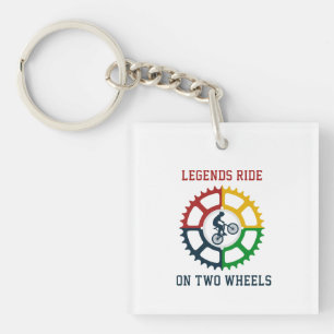 Rustic Vintage Cycling Keychain