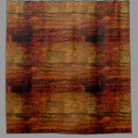 Rustic Vintage Dark Wood Grain Plank Look Shower Curtain