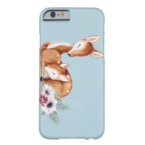 Rustic Vintage Deer Forest Floral Barely There iPhone 6 Case