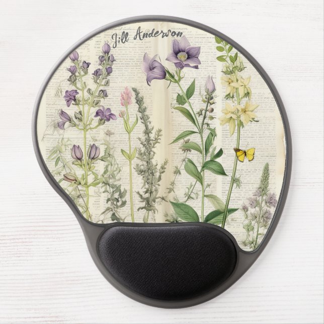 Rustic Vintage Desk Notes Pad Gel Mouse Pad (Front)