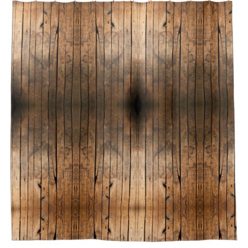 Rustic vintage distressed barn wood  shower curtain
