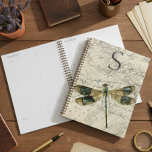 Rustic Vintage Dragonfly Monogram Planner<br><div class="desc">This design features an old style journal page with a beautiful dragonfly. Personalize it with your last name initial. Created by Simply Farmhouse Press.</div>