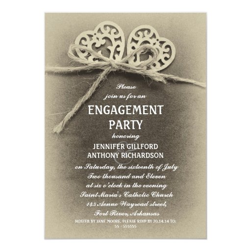 Vintage Engagement Invitations 3