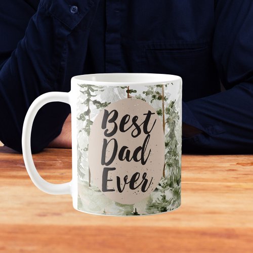 Rustic Vintage Fathers Day Best Dad Ever Coffee Mug