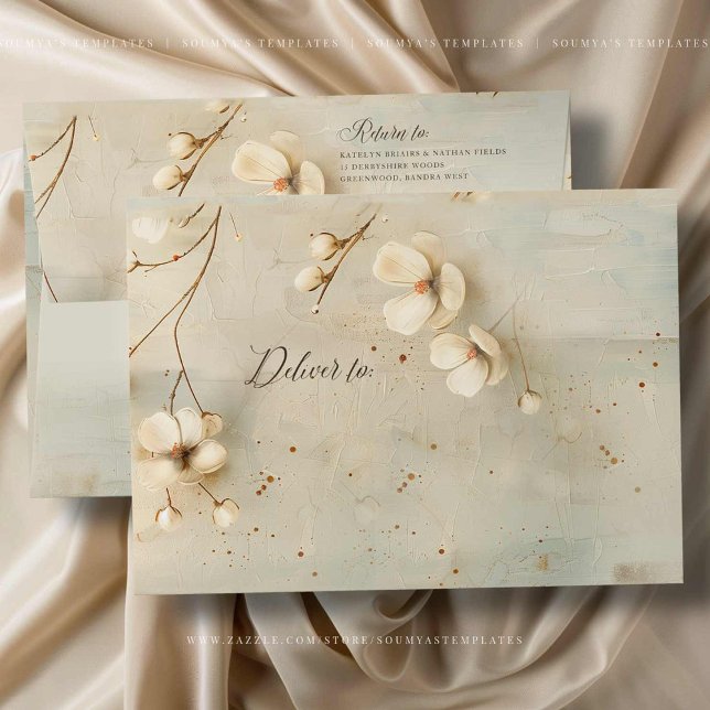 Rustic Vintage Floral Antique Envelope (Creator Uploaded)