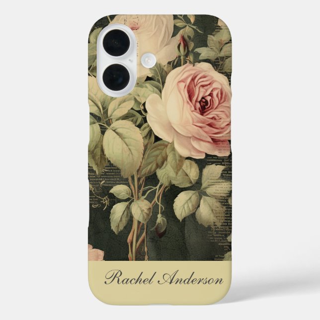 Rustic Vintage Floral Case-Mate iPhone Case (Back)
