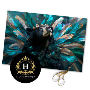 Rustic Vintage Floral Crown Queen Bear Decoupage Tissue Paper