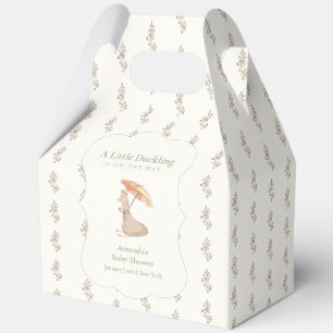 Rustic Vintage Flower Umbrella Duck Baby Shower Favor Boxes