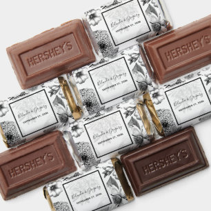 Rustic Vintage Flowers Wedding Hershey's Miniatures