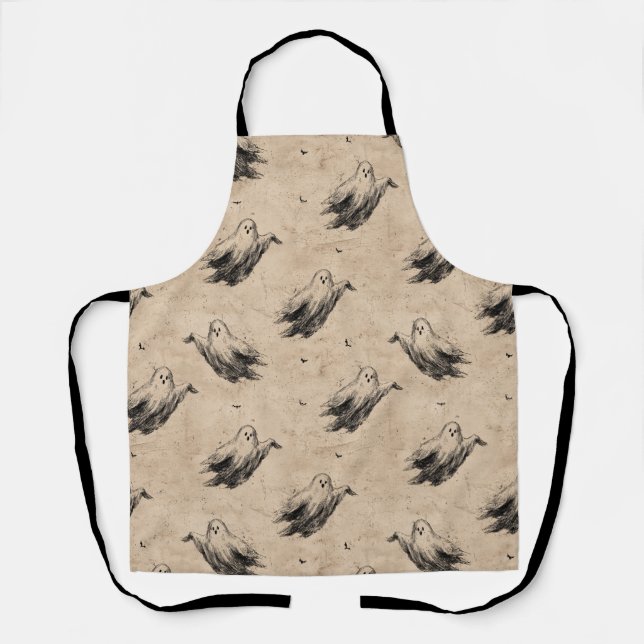 Rustic Vintage Ghost Pattern (2) Apron (Front)
